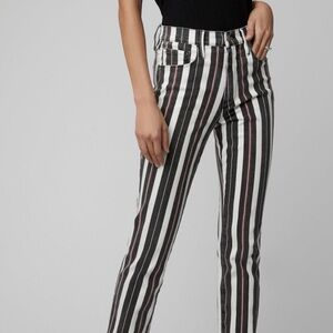 FRAME Jeans Womens 26 Striped Straight Le Sylvie Slender Straight Jeans